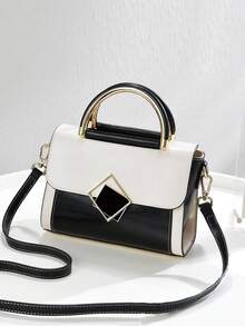 1 件/2 件时尚撞色 PU 手提包，优雅单肩包，甜美蝴蝶结钱包，适合女士，可调节肩带适合日常使用，手提、单肩、斜挎，用途广泛 - 彩色 - 查看 17