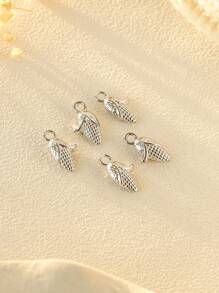 5pcs/Pack 304 Stainless Steel Corn Shaped Bracelet, Necklace, Keychain, Pendant Craft Materials