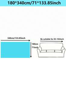 1pc Bohemian Geometric Striped Chenille Sofa Cover - Soft, Light Beige-Friendly, Pet-Resistant Couch Protector For All Seasons, Easy To Install & Clean, Fit For Single, Double, Triple & Sectional Sofas, Beige & White Design, Pet-Resistant Cover Geometric Pattern Cover Durable Polyester Cover, Couch Cover For Dogs