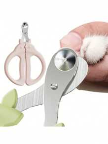 Coupe-ongles pour chat professionnel avec garde et trou rond anti-saignement - parfait pour les chats de toutes tailles et races