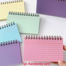 1 Set Of Simple Horizontal Line Colorful Tearable Coil Notebook, Office Supplies Diary Stationery Notebook, Students Carry Small Notebook, Opening Season Office Stationery Supplies,School Supplies,Back To School