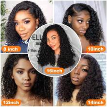 Uveous Black Lace Front Wigs Human Hair Pre Plucked Bleached Knots 12A 180 Density 13x4 HD Ombre Honey Blonde Deep Wave Human Hair Wigs With Baby Hair - Natural Black - 查看 9