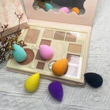 Juego de 5 piezas/10 piezas de esponjas mini coloridas para maquillaje, esponjas para maquillaje no absorbentes para uso seco y húmedo, de colores y formas aleatorias, compañeras para corrector y fijación de maquillaje, regalo de Navidad/regalo de amigo