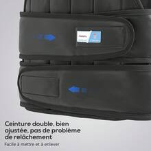HOMCOM Gilet lesté réglable - Aosom.fr x FFHandball - veste lestée 20 Kg max. poids amovibles entrainement musculation exercice boxe oxford noir - Noir - Voir 8
