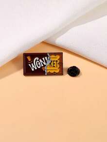 1/2pc(S) Chocolate Brooch, Hard Enamel Pin Badges, Metal Lapel Pin, Also Can Be Used For Backpack Decoration Backpack For School Office Accessories Shirts Jacket Jewelry Christmas Halloween Clothes Pin Funny Cute Teacher Gifts - Multicolor - View 3