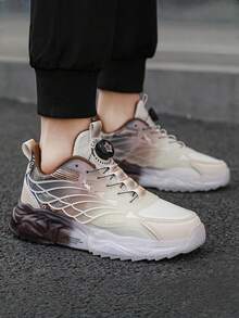 男士休闲运动鞋，百搭时尚，旋转按钮设计，减震防滑外底，轻便舒适，适合跑步、训练、健身房