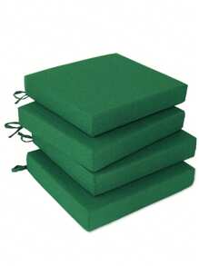 Outdoor Chair Cushions For Patio Furniture - Square Corner Patio Cushions For Outdoor Furniture 4 Packs - Waterproof Indoor Chair Cushions For Dinning Chairs, 18.5" X 16" X 3" Office Chair Seat Cushion