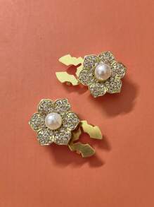2pcs Button Cover For Shirt Flower Shape Cufflinks Covers Flower Sleeve Button Clip On Button For Dress Wedding Tux Decoration Button Clothing Accessories Gifts