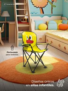 Sillas Plegables Para Camping Infantiles - Amarillo - Ver 2