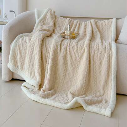 1 件提花波西米亚夏尔巴盖毯，超柔软舒适蓬松毛绒毯，适合万圣节、圣诞节，适用于床、沙发、客厅、母亲节、卧室、装饰性轻质夏季空调毯