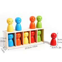Juguetes Montessori para niños - Juguetes sensoriales de madera para clasificar colores, juegos educativos de emparejamiento, juguetes para desarrollar la motricidad fina y actividades de aprendizaje