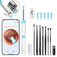 Ear Endoscope With Ear Camera, Ear Wax Remover, Ear Cleaner, Ear Cleaning Kit, Ear Wax Remover, Ear Wax Remover Camera, Ear Wax Remover, Ear Wax Remover, Ear Wax Removal Tool, Ear Cleaner Kit, Ear Cleaning 8-Piece Set - White - View 2