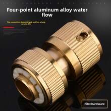 2pcs/4pcs/6pcs Water Connector, Copper-Plated Water Gun Fitting, Hose Connection, Quick Connection, High-Pressure Water Gun Connection - Multicolor - View 5