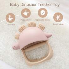 Silicone Dinosaur Teether, Infant/Toddler Chewing Toy With Dopamine Color, Adorable Animal Teether For Teething & Self-Soothing - Multicolor - View 5
