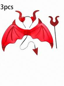 Setul de 3 aripi de demon este folosit pentru a te îmbrăca pentru diverse spectacole de petrecere de sărbători de Halloween