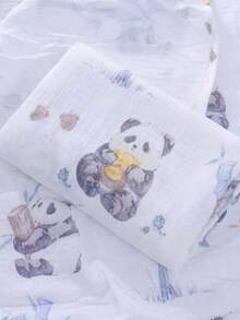 1pc 100*100cm Newborn Baby Cute Printed Muslin Swaddle Blanket