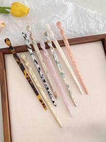 Französische Twist Spinn Haargabeln, wellenförmige U-förmige Haarspangen, geeignet für Spiralbrötchen, Schildpatt, modische flexible & strapazierfähige Haaraccessoires für Frauen