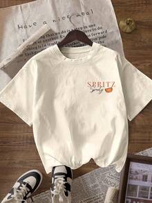 Aperol Spritz 始终是答案复古美学女士短袖休闲圆领 T 恤