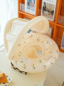 1pc Inflatable Bear And Rabbit Swim Ring, Thickened Summer Water Float Armband For Beach, Pool & Party, Beach Essentials, Beach Accessories - Multicolor - View 5