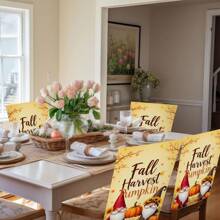 1 Stück/4 Stück/24 Stück Esszimmerstuhl Rückenbezüge mit Herbst-Ahornblättern, waschbar, für Zuhause, Restaurant, Wohnzimmer, Küchendekoration