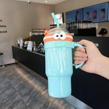 1 buc/3 buc sticle de apă multi-piesă color dopamină 1250 ml + 700 ml + 300 ml cu mâner, sticlă de apă cu paie de mare capacitate, atractivă și practică, potrivită pentru călătorii, sport, uz la birou, diverse cadouri de sărbători și ziua de naștere