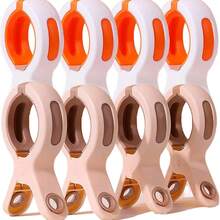 10 件装沙滩巾夹、巡航沙滩椅毛巾夹、衣夹、沙滩巾架，防止毛巾被风吹走，耐用且颜色鲜艳，适合海滨、海滩、露营、烧烤用品、圣诞节和万圣节礼物 - 彩色 - 查看 29