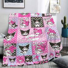 Sanrio 1 pièce Couverture imprimée numériquement avec personnages de dessins animés Sanrio, My Melody, hello kitty, Cinnamoroll, Kuromi, chaude, douce, parfaite pour le canapé dans le salon ou le lit dans la chambre