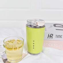 SMEG 320ML Office Beverage Vacuum Cup Travel Portable Drinking Cup Stainless Steel Vacuum Car Leak Proof Handle Coffee Vacuum Cup Thermal Insulation Cooling Cup Back To School