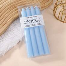 25cm(Approx.10in) / 20cm(Approx.8in) Minimalist Vertical Stripe Candles, Red/White/Blue/Green/Purple/Gray/Yellow/Orange/Pink/Black/Rose Red, Colored Candles, 8 Hours Burning Time/Pc, Geometric Striped Design, Suitable For Home Decor, Wedding, Gifts, Parties, Unscented Candles, Romantic Decorations, All Season - Multicolor - View 22