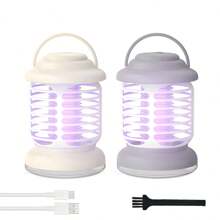 Trampa de moscas recargable por USB, Lámpara mata mosquitos, Atrapador portátil, Mata insectos, Repelente, Silencioso para exterior, Anti Mosquitos