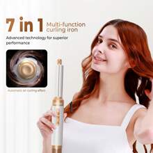 UKLISS Styliseur 7-en-1 - Sèche-cheveux à air chaud haute vitesse, lisseur et fer à friser pour un styling de salon sans effort