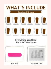 24片猫眼法式美甲贴纸，中号棺材形，带腮红法式装饰，简约风格，亮面全覆盖假指甲，适合女性和女孩日常佩戴的美甲用品 - 彩色 - 查看 6