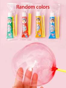 1/3/5/10 piezas Globos de burbujas de colores aleatorios - Disfruta del juego nostálgico de soplar burbujas, adecuado para fiestas de cumpleaños y accesorios de juego, vuelta al colegio