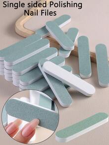 5/10/20/30/40/50片装浅绿色指甲锉打磨块，角质层推棒，指甲塑形抛光棒，适合初学者和美甲沙龙使用 - 彩色 - 查看 5