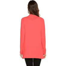 Newchoice Womens Casual Lightweight Long Sleeve Cardigan Soft Drape Open Front Fall Dusters (S-3XL) - Coral Pink - View 9