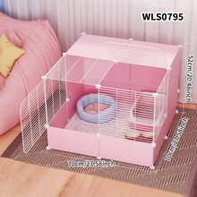 室内宠物围栏狗幼犬猫用围栏，免费空间家用笼子，适用于博美犬泰迪柯基犬小猫小动物 - 彩色 - 查看 4