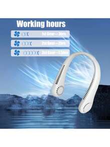 Portable Neck Fan, USB Rechargeable Neck Fan With 3 Wind Speeds Adjustable, For Office, Sports, Women, Men, Adults, Outdoor, Holiday Essential