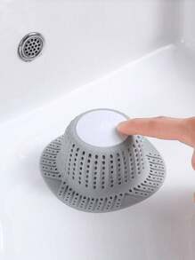 Universal Silicone Drain Hair Catcher - Flexible Bathroom Sink Cover For Pop-Up & Standard Drains, Leak-Proof Design Back To School
