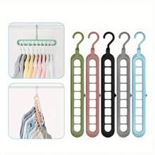 1 pieza/3 piezas Percha plegable multifuncional de 9 agujeros con estante de almacenamiento, organizador decorativo para vestidos, pantalones, zapatos, camisetas, vaqueros, ropa de invierno, vestidos