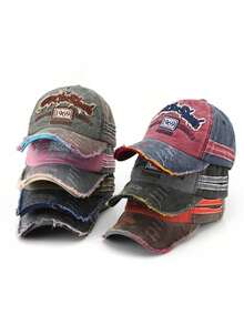 1pc 1969 Vintage Washed Letter Embroidery Baseball Caps Women Men Unisex All Season Distressed Adjustable Low Profile Hip-Hop Hat Curved-Brim Hat (Dad Cap) Outdoor Travel Gifts Accessories Women - Multicolor - View 12