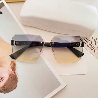 大框黑色圆脸大脸时尚眼镜女优雅高档方形亮片时尚眼镜2025新款配黑色眼镜盒