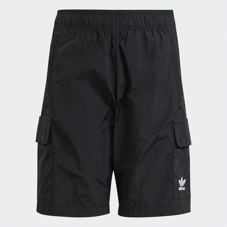 Adidas Originals Teen Boys' Casual Versatile Woven Cargo Shorts IW3501 - Black - View 1