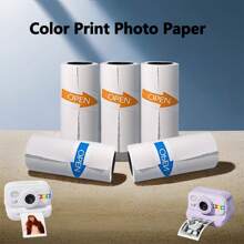 5 Rolls Mini Thermal Printing Paper, Portable Photo Labels For Instant Cameras, Perfect For Family Memory Collections, Memo Learning, Featuring A Smooth White Surface, Photo Printing Supplies, Notes, Images, Diaries, Ink-Free, With A Matte Finish