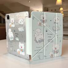 Samoyed Puppy Tablet Case Compatible With IPad, IPad 9th/8th/7th Generation 10.2-Inch, New IPad 10th Generation Case With Automatic Wake/Sleep Function, Four Corner Anti Drop, Suitable For IPad Case, Double Sided Color Pattern, Pen Slot, Crystal Transparent Acrylic Base, Suitable For IPad (A16) 11th, IPad Air 7 11 Inch, IPad 2020/2021/2022 Pro 11 Inch, IPad Air 6 11 Inch, Suitable For IPad Mini 7/Case, IPad Case - Clear - View 17