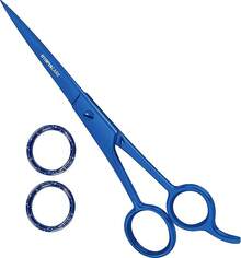 Care Hair Cutting And Hairdressing Scissors 6.5 Inch, Premium Stainless Steel Shears With Smooth And Blades Salons, Men, Women And, Silver - 藍色 - 查看 13
