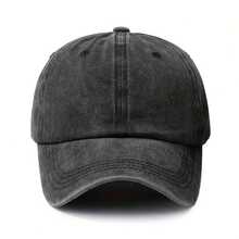 1pc Fashion Solid Color Washed Vintage Thick Baseball Cap - A - View 12