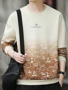 メンズ 長袖 クルーネック スウェットシャツ 春 ファッション ゆったり カジュアル 大きいサイズ プルオーバー 仕事 デイリー