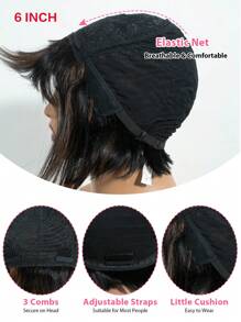 1B/30 Highlight Ombre Short Bob Wig - 100% Brazilian Virgin Human Hair, Glueless 150% Density Straight Wig With Bangs, Machine-Made For Women (All Ethnicities), Special Occasion Wig Chic Bob Cut Natural Look Wig