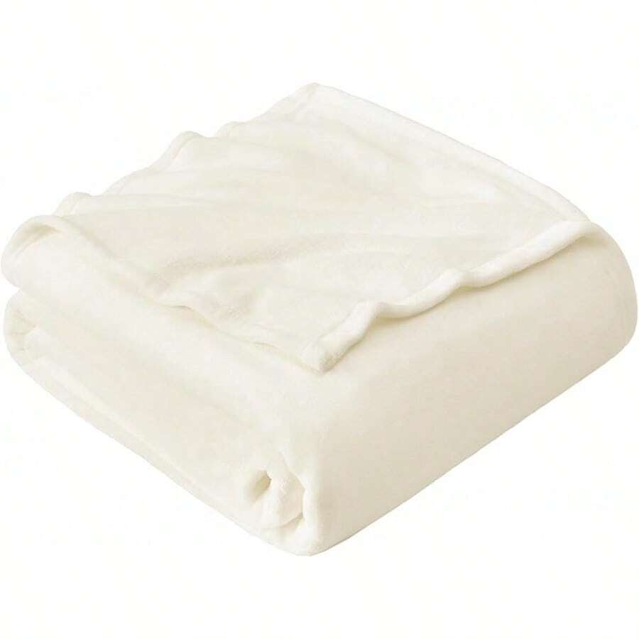 Sofa Blanket Living Room Cover SetFleece Blanket Twin Size, Soft Cozy Twin Blanket, Fuzzy Flannel Blanket Bed, Sofa, Couch, Travel, Camping, 60 X 80 Inches - 米色 - 查看 1