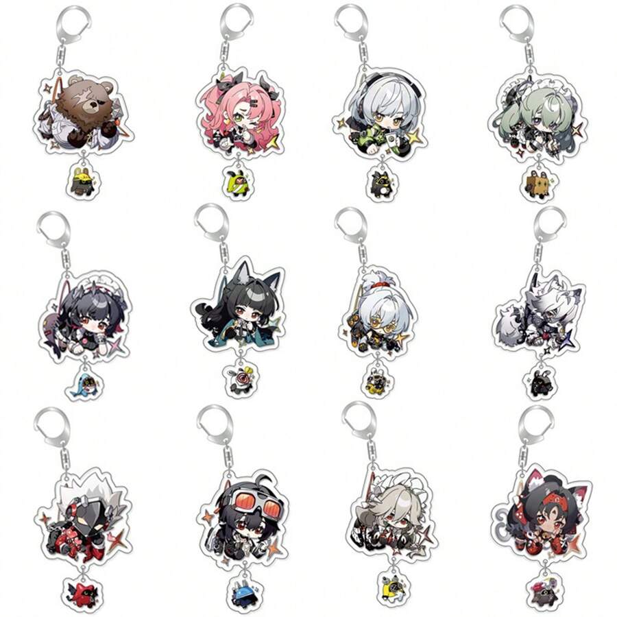 2D Anime Character Model Anime Party Gifts Original Acrylic Key Chain Zenless Zone Zero Nicole Demara Amber Demara Billy Childe Cute Y2K Cartoon Pendant, Suitable For Shoulder Bags And Backpacks And Keys, The Perfect Gift For Fans, Cosplay Party Decoration Pendants Car Pendants Creative Anime Derivatives, Japanese Comic Pendants, Senior Anime Fans Collections, Otaku Series Gifts , Cheap Holiday Gifts